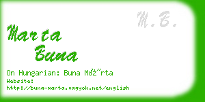 marta buna business card